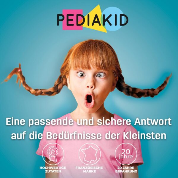 PEDIAKID - SCHLAF - Nahrungsergänzungsmittel auf der Grundlage von Pflanzenextrakten und Mineralien - Verbessert die Schlafqualität und fördert das Einschlafen - 250ml – Bild 5