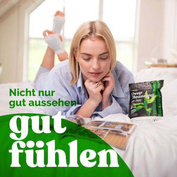 Nuubu Detox Fußpflaster (1-pack) für Stressabbau & Tiefschlaf 100% natürliche Fußpads mit Bambusessig und Ingwerpulver zur Entfernung von Giftstoffen und Reinigung des Körpers – Bild 2
