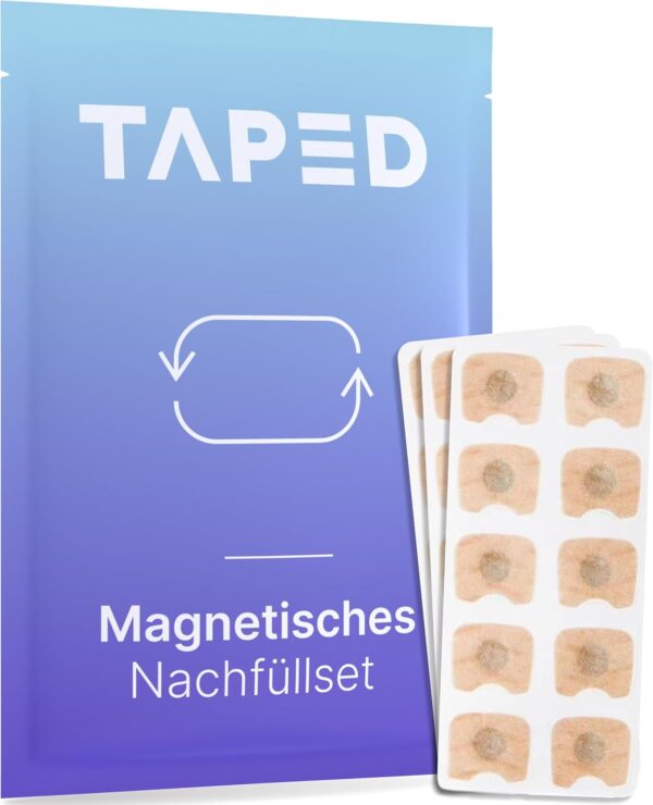Nachfüllset Nasenpflaster Magnet (30 Tage) - Magnetisches Nasenpflaster mit überragendem Kleber 30 Tage - Magnet Strips Nase für besseres Atmen - Echter Schnarchstopper (Nachfüllset 30 Tage)