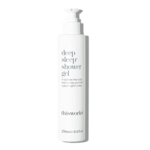 This Works Deep Sleep Shower Gel, 250 ml — Beruhigendes Duschgel mit ätherischen Ölen von Lavendel, Kamille und Vetivert — schlafförderndes sulfatfreies Duschgel für Männer und Frauen
