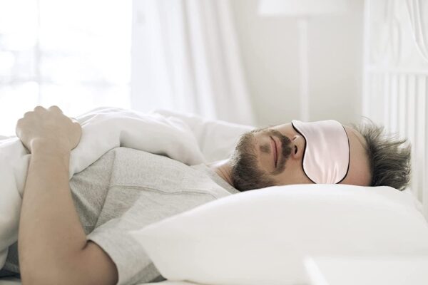 Schlafmaske, superweiche Augenmasken mit verstellbarem Riemen, leichte, bequeme Augenbinde, perfekte Lichtblockierung für Männer und Frauen (Netzrot Grün、Dunkelgrün、Marineblau) – Bild 7