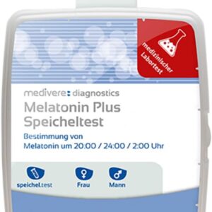medivere Melatonin Plus Speicheltest - Bestimmung von Melatonin durch 3 Probenauswertungen um 20:00/00:00/2:00 Uhr