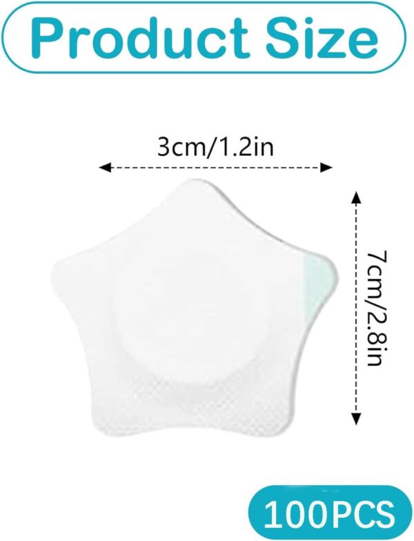 100 PCS Rizinusöl Packungen,Wrap Für Den Bauchnabel,Tuch Sehr Saugfähig Rizinusöl Kompressen Kein Waschen,7*7CM Selbstklebende Rizinusölpackung für Hilft Beim Schlafen,Verdauung, Verstopfung(Ohne Öl) – Bild 4