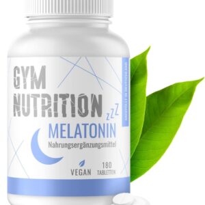 Melatonin - 180 Tabletten - 0,5 mg pro Tagesdosis - Made in Germany - Premium Qualität Vegan für 360 Nächte und eine Menge Schlaf