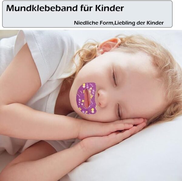 60 Stück Mouth Tape für Kinder,Mouth Tape für Sleeping,Anti Schnarch Pflaster, Mundtapes zum Schlafen,Adenoid-Gesichtskorrektor,Hilft, Schnarchen im Schlaf zu verhindern – Bild 6