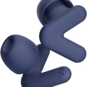 Alpine Silence - Ultrakomfortable Ohrstöpsel zum Schlafen, Konzentrieren & Reisen - Wiederverwendbare Gehörschutz Ohrenstöpsel - Innovative V-Form & weiche Stöpsel in XS/S/M/L - Dunkelblau