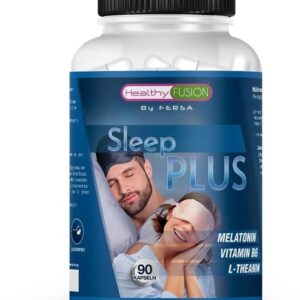 Healthy Fusion Sleep Plus | 1,5mg Melatonin, L-Theanin & Vitamin B6 | Bekämpft Schlaflosigkeit, verhindert nächtliches Erwachen | Wirkt in 30 Minuten | 90 natürliche Kapseln