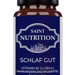 Saint Nutrition® C40 Schlaf Globuli + aktiviert körpereigenes Melatonin zur Entspannung - Beruhigunsmittel für den Mensch zum einschlafen + Sleep Well - DAS pflanzliche Mittel für Erwachsene & Kinder
