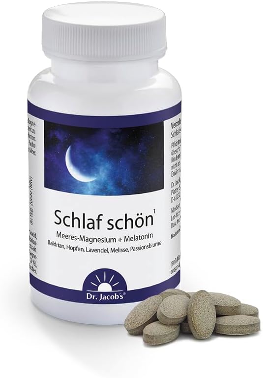 Schlaf schön¹ I für eine verkürzte Einschlafzeit¹ I mit Melatonin und natürlichem Magnesium aus dem Meer I mit 5 Pflanzenextrakten: Baldrian, Melisse, Passionsblume, Lavendel und Hopfen – Bild 8