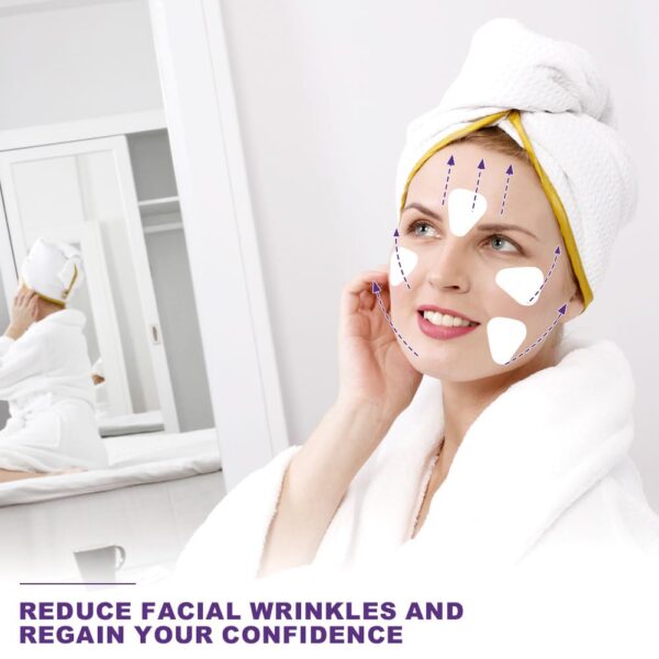 LOPHE Face Lifting Tape, 288 PCS Anti-Falten-Streifen für das Gesicht, Hautpflege-Pads zum Glätten von Augen, Mund & Stirn, Antialterung Anti-Falten-Pflaster Behandlung für Lifting über Nacht – Bild 6