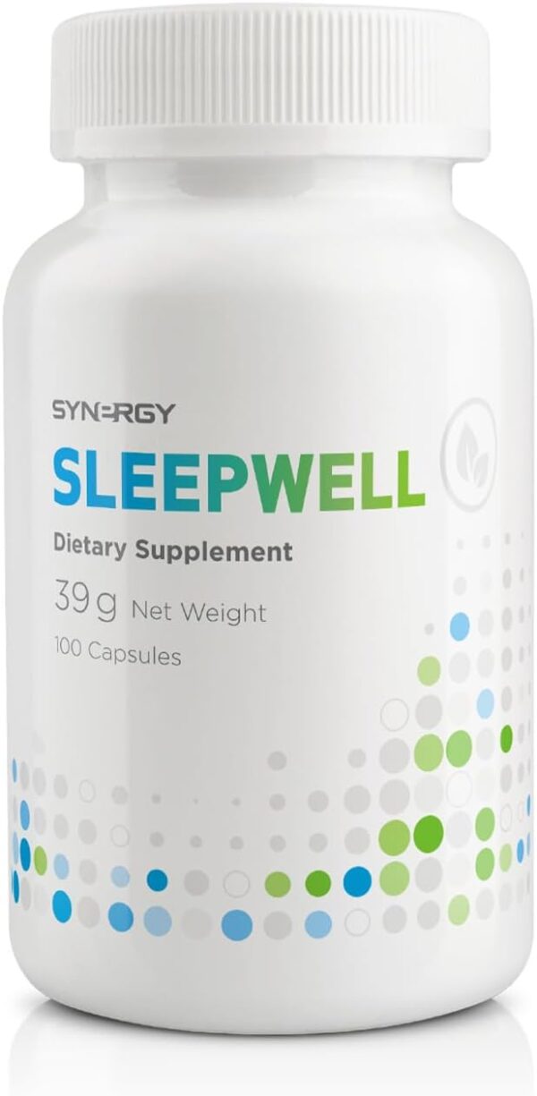 Synergy WorldWide SleepWell 100 Kapseln | Entspannung mit Baldrianwurzel, Passionsblume & Hopfenblüte | Unterstützt Nervensystem, reduziert Angst & fördert Ruhe | 39 g