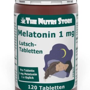 Melatonin vegane Lutschtabletten 120 Stk. mit Holunder-Zitronen-Geschmack