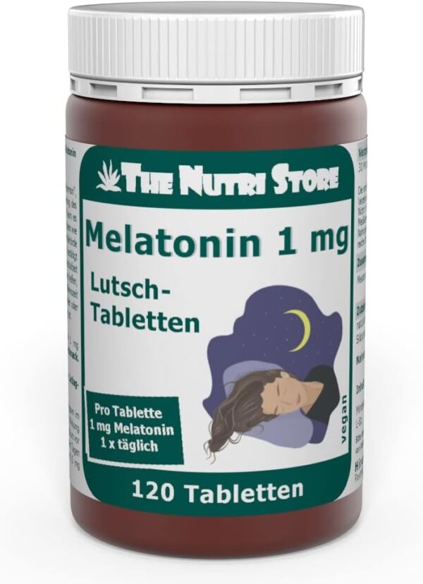 Melatonin vegane Lutschtabletten 120 Stk. mit Holunder-Zitronen-Geschmack