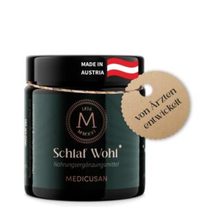 Medicusan Schlaf Wohl – 400mg Lavendel – 700mg Zitronenmelisse – 525mg Rosmarin – 200mg Ashwagandha / Schlafbeere– Melatonin – 1 Kapsel/Tag – 30 Kapseln/30 Tage