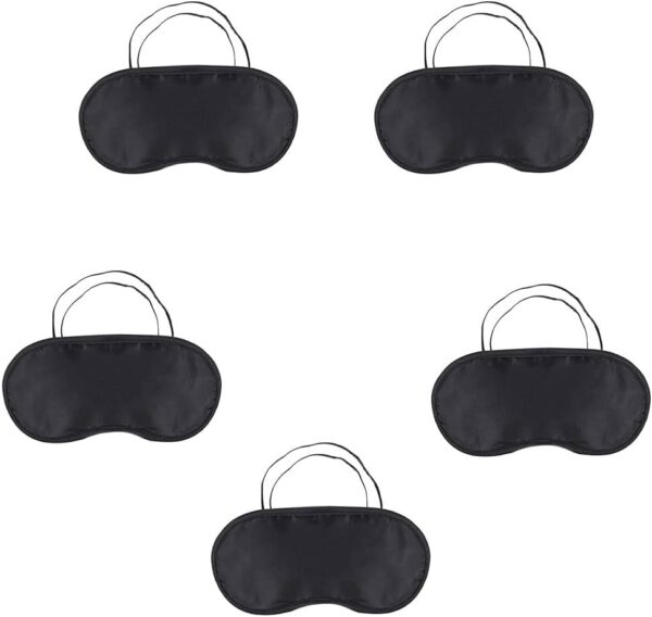 5 Pack Schlafmaske Für Seitenschläfer, Ultraweiche Augenmaske Schlafmasken, Lichtblockierende Augenbinde Zum Schlafen Mit Verstellbarem Riemen Für Herren, Frauen