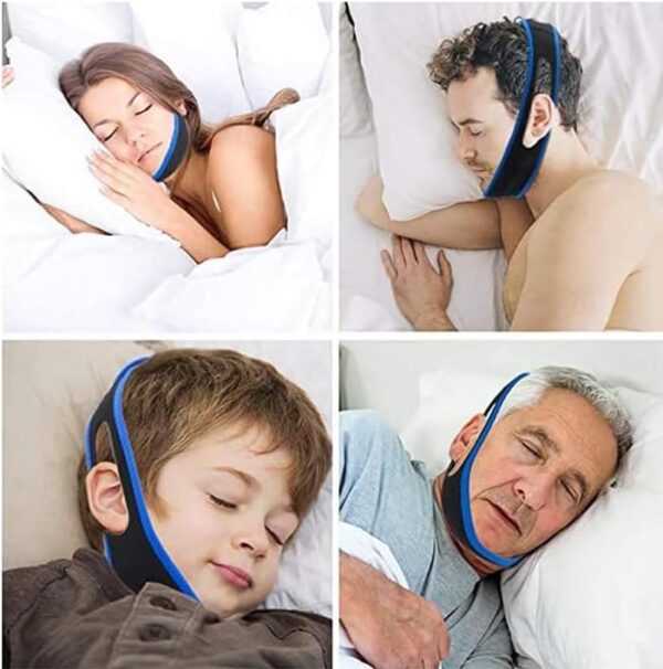AYNKH Anti Schnarchen Kinnriemen, Antischnarch Band, Schnarchstopper Anti Schnarchen Verbessern Sie Ihren Schlaf (Mit 2 Pcs Anti Schnarch Nasenclip & 10 Pcs Anti-Schnarch-Pflaster) – Bild 6