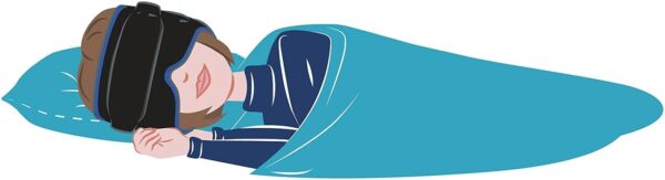 mysleepmask Schlafmaske inklusive 2 Ohrstöpseln und 2 Gelpads Bequeme Bio-Baumwolle für absolute Ruhe und Dunkelheit Entwickelt in Deutschland Kopfumfang circa 54-58 cm, S/M – Bild 9