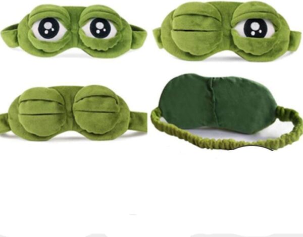 Apanphy® Augenmaske, Flusen Karikatur Frosch Schlafen Lustige Neuheit Augen Abdeckung Eyeshade Reise Maske (Grün) – Bild 4