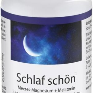 Schlaf schön¹ I für eine verkürzte Einschlafzeit¹ I mit Melatonin und natürlichem Magnesium aus dem Meer I mit 5 Pflanzenextrakten: Baldrian, Melisse, Passionsblume, Lavendel und Hopfen