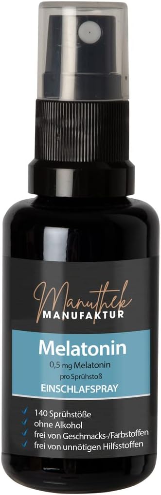 Melatonin Mundspray 0,5mg Direktspray - Einschlafspray ohne Alkohol - Entwickelt von Apothekern