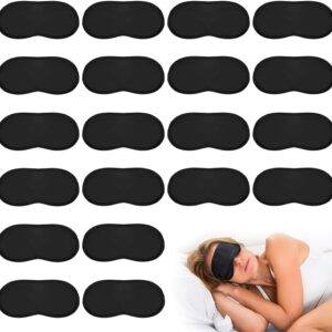 Schlafmaske 30Pcs Augenmaske Seiden Schlafmaske Augenbinde für Damen Herren, Tragbare Schlafbrille mit Gummibänder für Reisen Schichtarbeit（Schwarz）