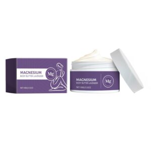 Melatonin-Lavendel-Magnesium-Körperlotion(100g), Feuchtigkeitsspendende Körperlotion mit Lavendelduft, Magnesium Creme Lotion mit Originalem Zechstein Magnesium & Naturreinem Lavendelöl