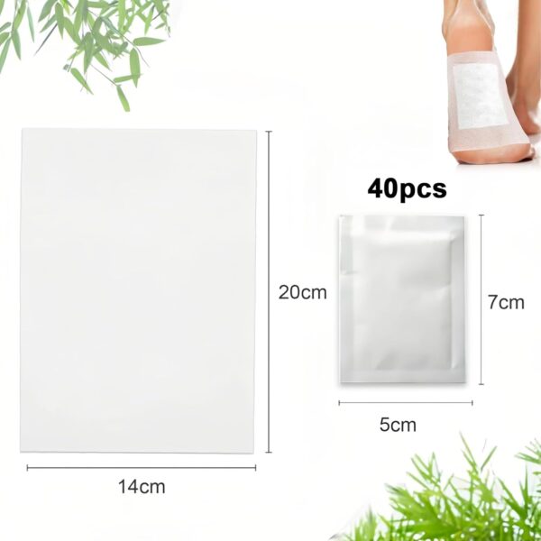Wonjean 40 Stück Detox Fußpflaster,Deep Cleaning Foot Patch Detox Pflaster Fuß Entgiftungspflaster 100% Natürliche Fußpolster,Müdigkeit Detoxfußpflaster für Tiefen Schlaf und Stressabbau – Bild 5