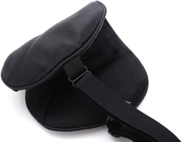 LULUSILK 100% Seide Verstellbare Schlafmaske Augenmaske Schlafbrille für Damen und Herren, Schwarz – Bild 5