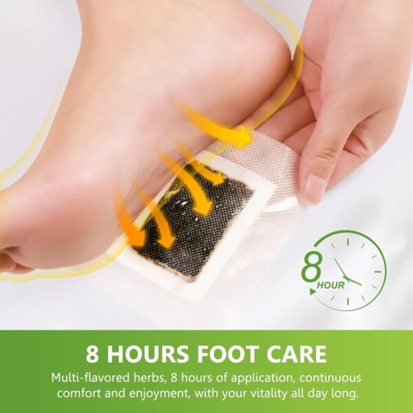 Youery 50 Stück Detox Fußpflaster, Entgiftungspflaster für Füße, Deep Cleansing Foot Pads,Fußpflegepads, Natürliche Fusspflaster, Detox Pflaster, für Hilfe Schlafen und Stressabbau – Bild 2