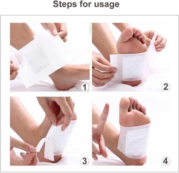 Detox Fußpflaster, Fusspflaster zur Entgiftung, Detox Vitalpflaster gut verträglich, Bambus Pflaster Wellness- Detox-Pflaster zieht die Toxine Spa, Schlaf verbessern, 20pcs – Bild 9