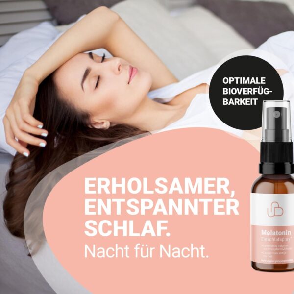 Schweizer Naturals® Melatonin Einschlafspray + Lavendel + Baldrian, hoch bioverfügbar - vegan, hochdosiert und ohne Zusätze - 0,5 mg Melatonin pro Tagesdosis – Bild 2