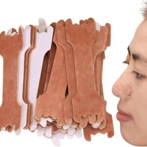 Nasenpflaster Schnarchen, 60 Stück Nasenpflaster Besser Atmen Hautfarben Nasenstrips Anti Schnarch Pflaster, Zum Schlafen und Sport, Verbesserung der Atmung, Besser Atmen Nasenstrips Größe