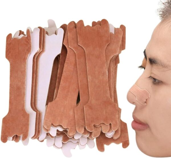 Nasenpflaster Schnarchen, 60 Stück Nasenpflaster Besser Atmen Hautfarben Nasenstrips Anti Schnarch Pflaster, Zum Schlafen und Sport, Verbesserung der Atmung, Besser Atmen Nasenstrips Größe