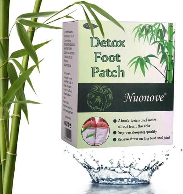 Detox Fußpflaster, Fusspflaster zur Entgiftung, Detox Vitalpflaster gut verträglich, Bambus Pflaster Wellness- Detox-Pflaster zieht die Toxine Spa, Schlaf verbessern, 20pcs – Bild 4