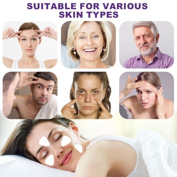 LOPHE Face Lifting Tape, 288 PCS Anti-Falten-Streifen für das Gesicht, Hautpflege-Pads zum Glätten von Augen, Mund & Stirn, Antialterung Anti-Falten-Pflaster Behandlung für Lifting über Nacht – Bild 7