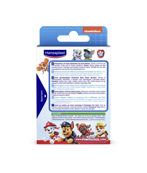 Hansaplast Kids Paw Patrol Kinderpflaster (20 Strips), Wundpflaster mit bunten Paw Patrol Motiven zum Aufmuntern, schmerzlos zu entfernendes Pflaster Set – Bild 6