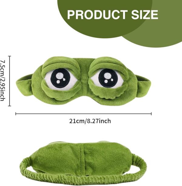 Thoquene Lustige Schlafmaske Frosch 3d Flusen, Schlafmasken Lustig Erwachsene – Bild 2