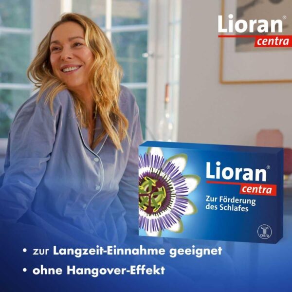 Lioran centra, das starke pflanzliche Schlafmittel gegen Ein- und Durchschlaf-Störungen. 50 Dragees – Bild 3