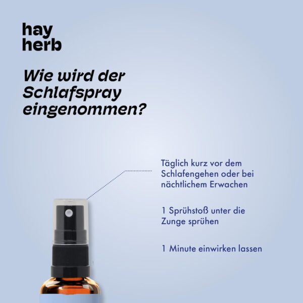 Melatonin Spray von Hay Herb | Schnell & Effizient durch Nano-Technologie | 30ml für über 7 Monate - ohne Gewöhneffekt und natürlich alkoholfrei | Schnell einschlafen, gut durchschlafen – Bild 6