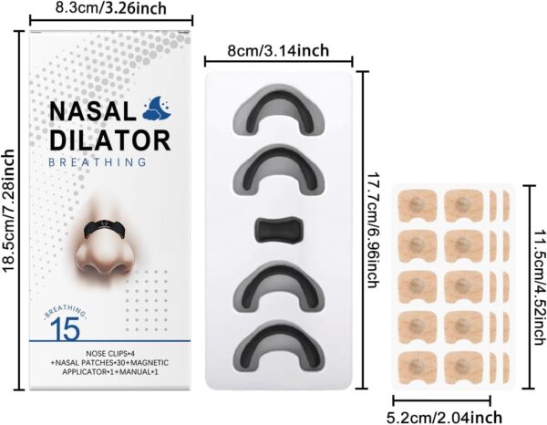 Nasenpflaster schnarchen, 30er Pack Schnarchstopper Pflaster, schnarchstopper, anti schnarch, nose strips, nasenstrips, Schnarch-Pflaster, Zum Schlafen und Sport, Verbesserung der Atmung (30) – Bild 7