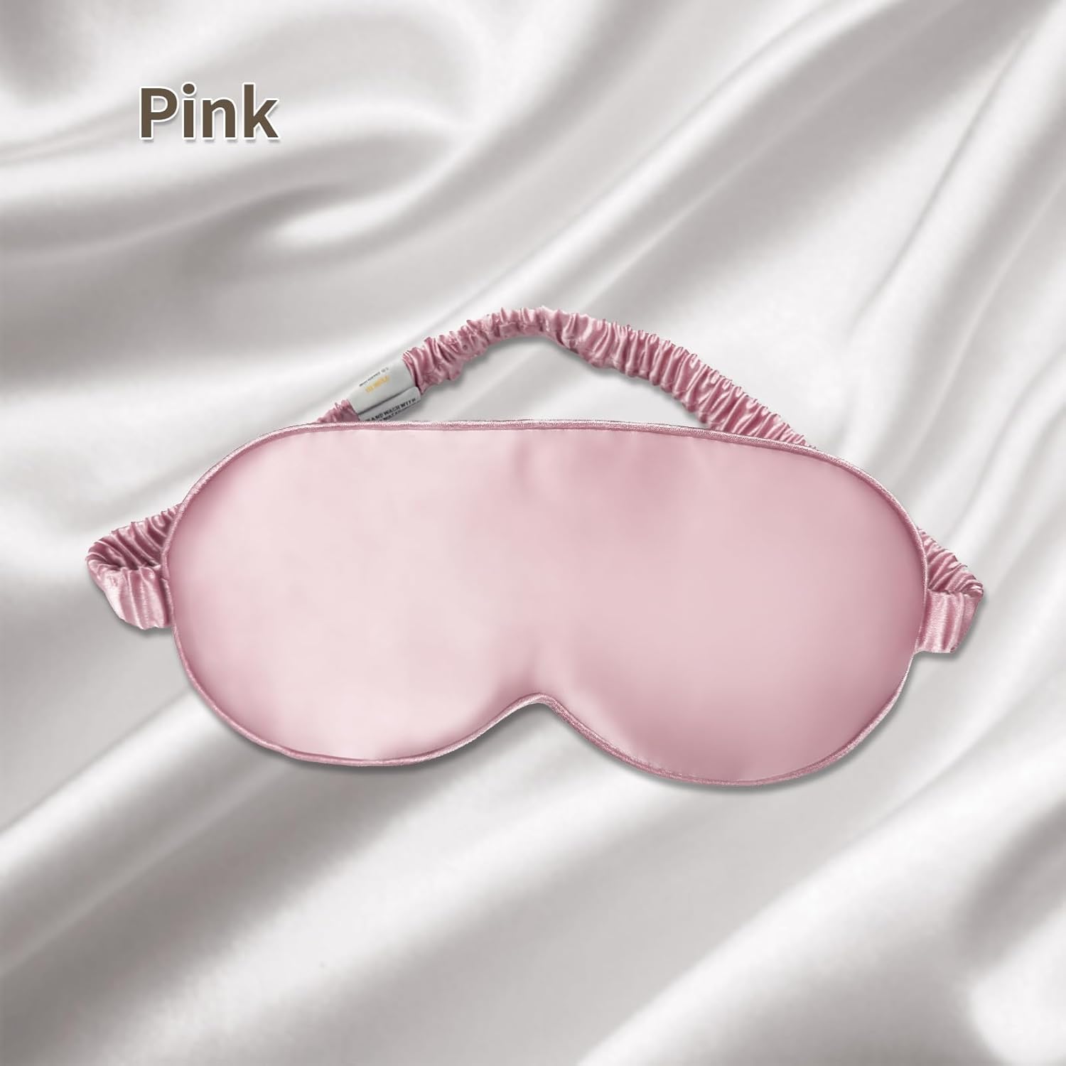 YUNCHI 100% Schlafmaske Seide Frauen Damen Herren Bequem Bio Satin Schlafbrille Silk Sleeping Eye Mask Augenmaske 19 Momme Reine Maulbeerseide Stoff Augenbinde Zum Schlafen (Rosa) – Bild 2