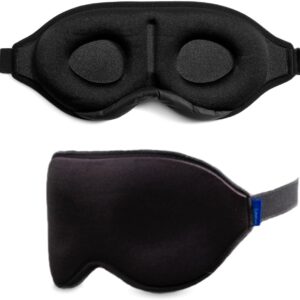 LunaLux® GOOD NIGHT Schlafmaske 100% Lichtdicht, unisex, Seitenschläfer, bequem