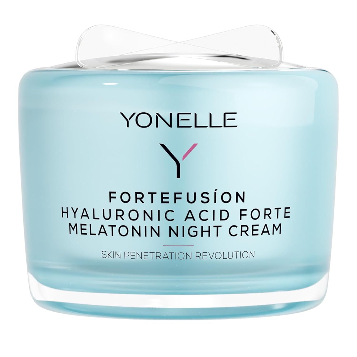 YONELLE FORTEFUSION Nacht Gesichtscreme Damen Mit Melatonin und Hyaluronsäure - Face Care für alle Hauttypen - Gesichtspflege Müde, mit Alterserscheinungen - Hyaluron Creme Gesicht - Nachtcreme 55ml