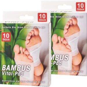 Bambus Vital-Pads Fußpflaster zur Entgiftung, Stressabbau und Tiefschlaf - 20 Pads