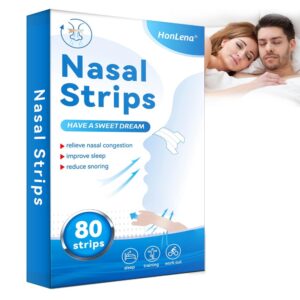 Nasenpflaster Schnarchen,80 Stück Nasenpflaster Besser Atmen,Nasal Strips,Schnupfen,Allergien, Anti Schnarch Pflaster für Sport und Schlaf,Anti Schnarch Pflaster