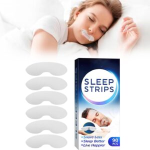 Mouth Tape for Sleeping,Mundpflaster Gegen Schnarchen,90PCS Anti Schnarch Pflaster und Schnarchpflaster Sleep Tap,Mundkleber Schnarchstopper,Mund Tape Schlaf für Besser Schlafen und Atmen