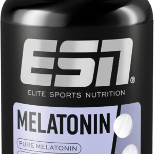 ESN Melatonin Sleep Aid, 180 Tabletten, 0,5 mg reines Melatonin pro Tagesportion, Anti-Jetlag-Support, geprüfte Qualität - made in Germany