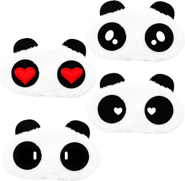 OSUTER 8 Stücke Schlafmaske Plüsch Süß Schlaf Augenmaske Panda Schlafmaske Augenabdeckung für Kinder Mädchen Damen Reisen Nickerchen Nacht – Bild 7