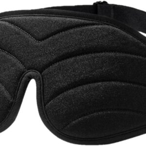 Schlafmaske für Frauen Herren, Umisleep 3D Konturierte Augenmaske, Superweich und Bequem, 100% Licht Blockierende Schlafbrille Augenbinde für Reisen, Schlaf, Schlaflosigkeit, Migräne (A-Schwarz)
