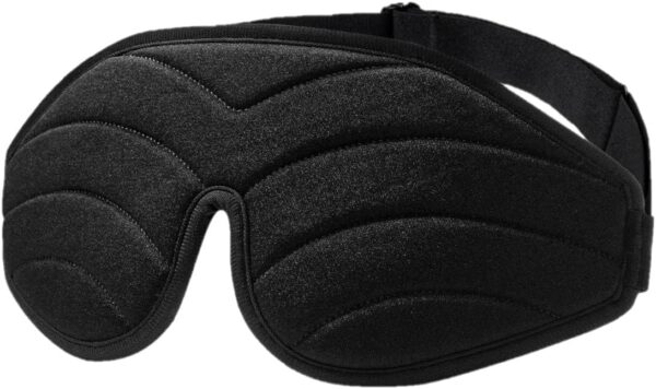 Schlafmaske für Frauen Herren, Umisleep 3D Konturierte Augenmaske, Superweich und Bequem, 100% Licht Blockierende Schlafbrille Augenbinde für Reisen, Schlaf, Schlaflosigkeit, Migräne (A-Schwarz)
